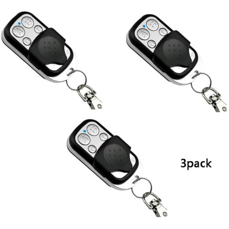 Lot de 3 Télécommandes universelles pour Portail Automatique fréquence 433,92 MHz Code Fixe, 4 Boutons pour contrôler jusqu'à 4 Portes (1/5)