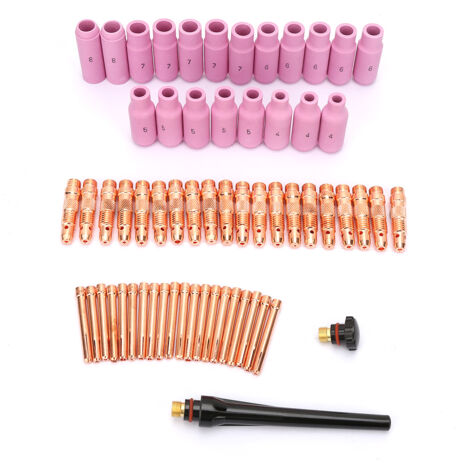 Kit d'accessoires pour torche de soudage TIG, 62 pièces, buses en céramique TIG, pinces pour WP-26/17/18 (1/5)