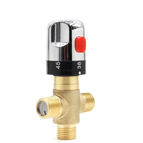 Mitigeur thermostatique, mitigeur de douche avec raccord G 1/2", eau chaude et froide