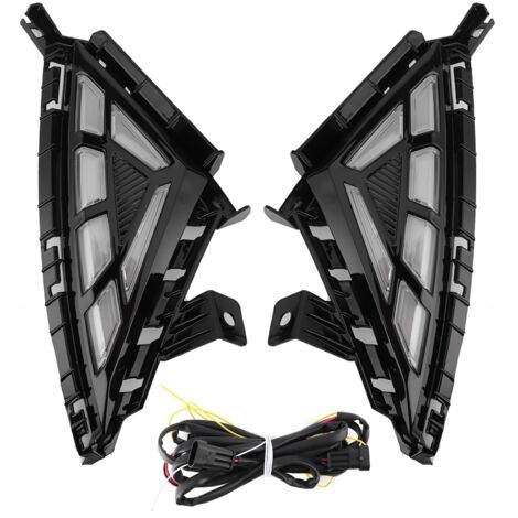 Paire de feux de jour LED blancs DRL jaunes, feux de signalisation adaptés à Hyundai Elantra 2020 – 2021 (1/5)