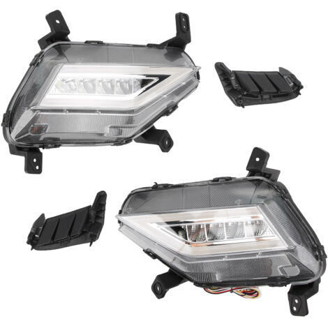 Ensemble de feux de jour, feux antibrouillard et clignotants, blanc ambre, double couleur, adaptés à Hyundai IX25 creta 2020 – 2021 (1/5)