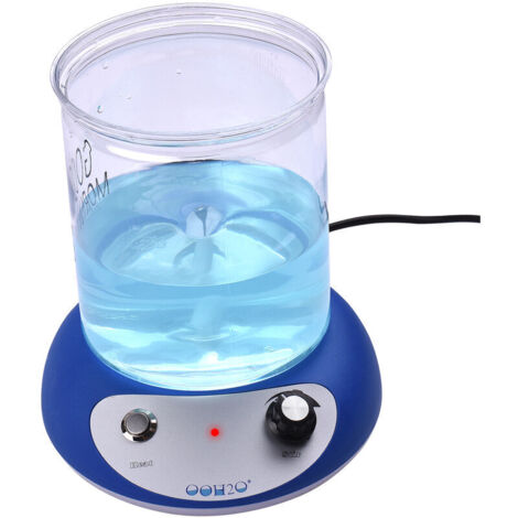 Mini Agitateur Magnétique Mélangeur À Plaque Chauffante Chauffage Agitateur Réglage De La Vitesse Avec Bâton D'agitation 2000ml Capacité D'agitation Pour Laboratoire Cuisine Homebrew (1/5)