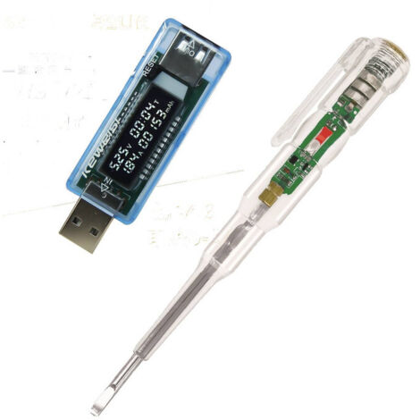 LCD USB courant tension médecin chargeur capacité testeur mètre batterie externe et un stylo de test (1/5)