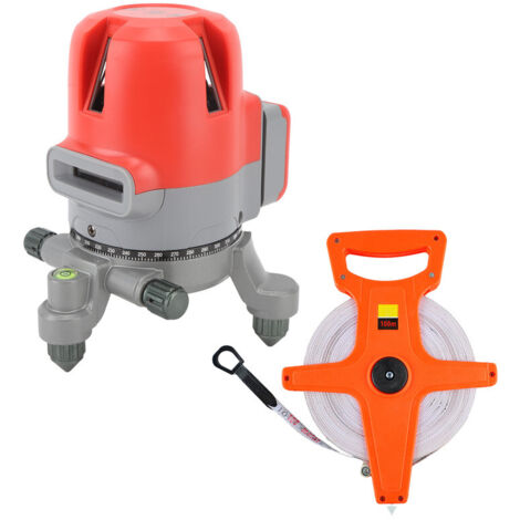 Niveau de ligne Laser 5 lignes, faisceau vert, outil de nivellement Laser de haute précision, norme américaine 110-240V et ruban à mesurer pliable de 100M (1/5)
