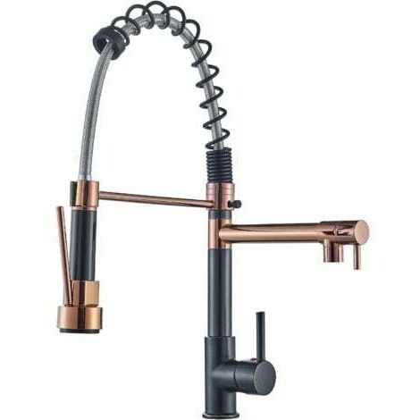 Robinet de cuisine en or rose robinet de cuisine rotatif à 360 ° mitigeur robinet de cuisine (1/5)
