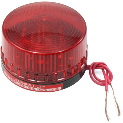 Dôme en plastique AC 220V logeant le voyant clignotant rouge d'urgence industrielle allumé
