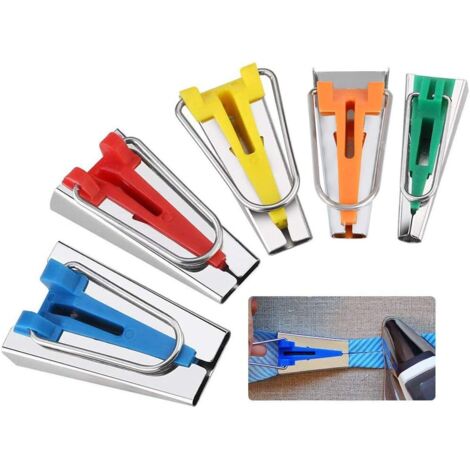 Lot de 5 outils de reliure en tissu pour couture Quilting 4 tailles disponibles 6 mm 9 mm 12 mm 18 mm 25 mm multicolore (1/4)