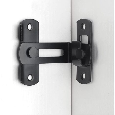 Verrou de porte coulissante à 90 degrés pour porte de grange mobile à angle droit (1/5)