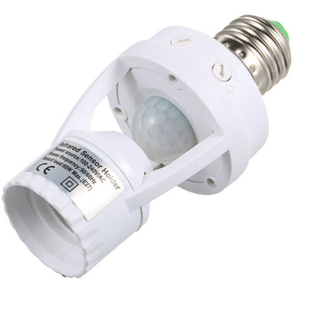 Ampoule Led De Capteur De Mouvement P27 E27, Commutateur De Support De Lampe Automatique (1/5)