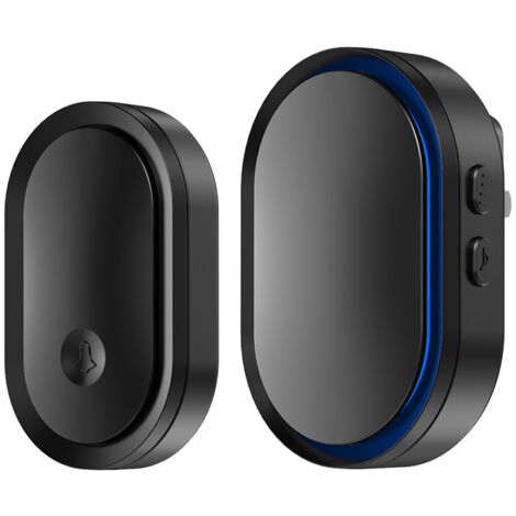 Sonnette sans fil, sonnettes 500M IP55 sonnette électronique sans fil étanche avec récepteur et émetteur enfichables, 36 mélodies sur 5 niveaux de volume