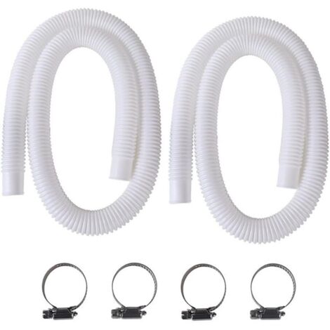 Tuyau de Piscine, 2Pcs 32mm Tuyau pour Piscine Hors Sol, 150cm/59in Tuyau pour Pompe de Piscine pour Intex 330 GPH, 530 GPH et 1000 GPH (1/5)