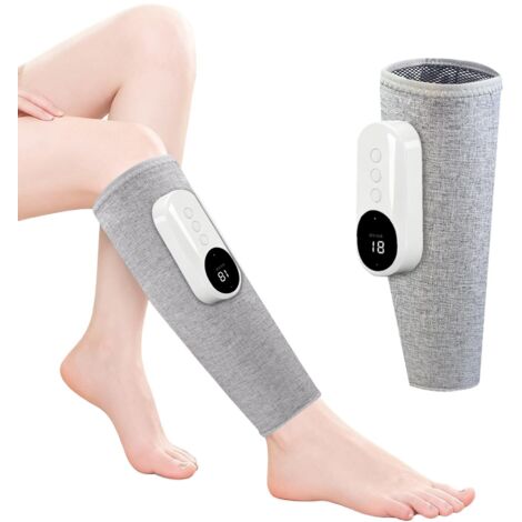 Masseur Jambes Sans Fil avec Chaleur et Compression Masseur de Mollets avec 3 Modes 3 Intensités Appareil de Massage pour Circulation Sanguine Drainage Lymphatique Relaxation Musculaire (1 Pièce)