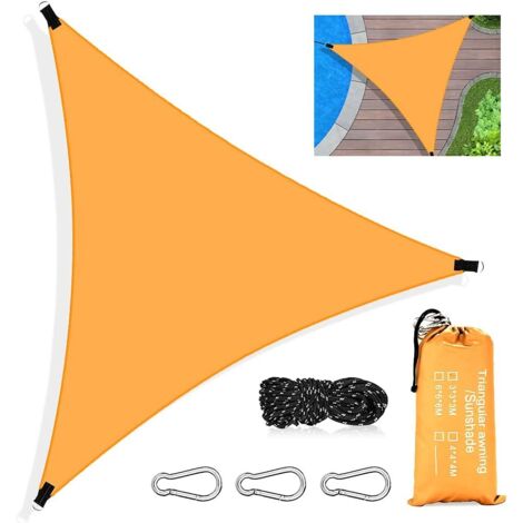 [JAMAIS UTILISÉ]Voile D‘ombrage Triangulaire, 3 x 3 x 3M Toile Ombrage Triangle Imperméable, avec Protection UV et HDPE Respirant Toile Ombrage, avec Corde, pour Patio Jardin Terrasse Piscine Extérieu (1/5)