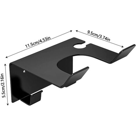 Support Mural Sèche-Cheveux & Lisseur YYBO – Acier Inoxydable Sans Perçage, Rangement 3-en-1 Rangement Fer à Lisser