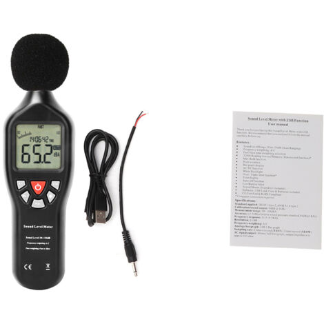 [JAMAIS UTILISÉ]Sonomètre professionnel, enregistreur de données, testeur Audio de bruit 30dB-130dB (1/5)