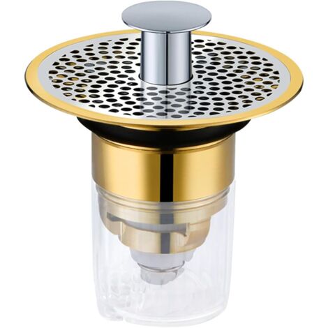 [JAMAIS UTILISÉ]Bonde de lavabo avec Plaque Filtre, Bouchon lavabo Salle de Bain, Pop Up Universel Bouchon de lavabo, Filtre pour evier Universelle avec Tamis Anti-Clogging pour Trou d'évacuation 34-3 (1/5)