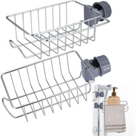 [JAMAIS UTILISÉ]étagère Douche Sans Percage, Porte-Savon Accroché, étagère Salle de Bain Acier Inoxydable 304, Support de Rangement pour Salle de Bain, Cuisine (1/5)