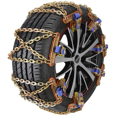 Chaînes à Neige pour Auto 6Pièces pour Pneus 225 à 265 mm Chaine Neige Universelle pour Véhicule Voiture Camionnette SUV pour la Boue, le Sable, la Neige, le Verglas (1/5)