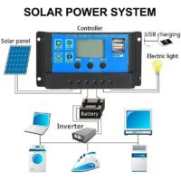 Kit Solaire Complet Solartronics - 1000W - Régulateur 20A PWM - Inverseur - Câbles - 12V