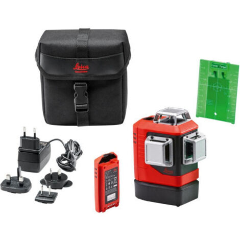 Leica Geosystems – Pack laser multilignes vertes 3x360° – Haute visibilité jusqu'à 35m – Autocalage – IP54 résistant à l'eau et à la poussière