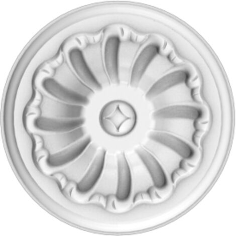 Orac – R10 Rosace de plafond ø 15cm – Moulure décorative en polyuréthane – Effet plâtre – Compatible avec Decofix Pro
