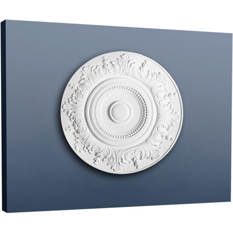Orac – R17 Rosace de plafond ø 47 cm – Moulure décorative en polyuréthane – Installation facile sans tube de colle – Décoration intérieure