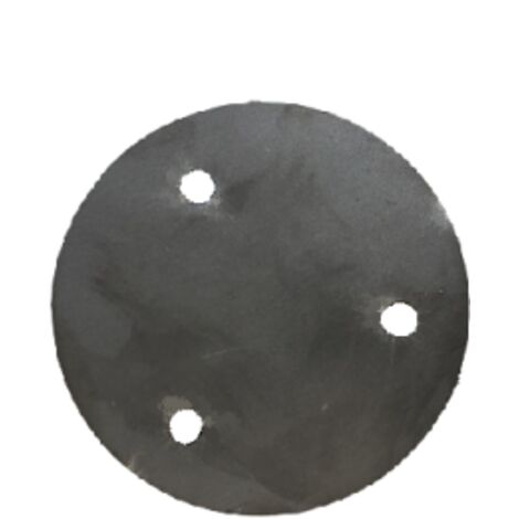 Platine acier ronde percée Ø100x8