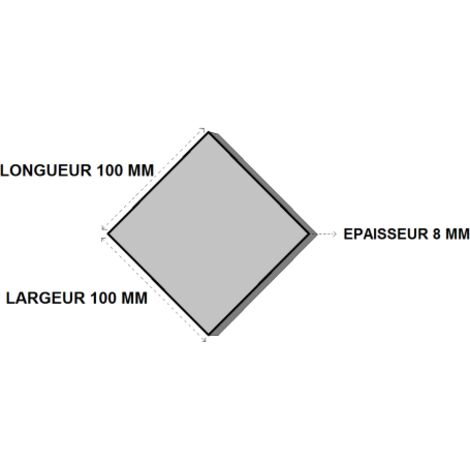 Platine Acier Carrée 200x200x8 Mm - Platine S235 Pour Soudure Et Construction