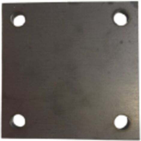 Platine acier percée 120x120x8