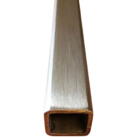 Tube carré inox brossé 25x25x2 mm - Longueur 100 cms