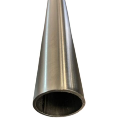 Tube rond inox brossé Ø 30x2 mm - Longueur 280 cms