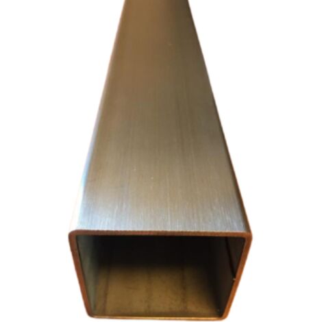 Tube carré inox brossé 80x80x2 mm - Longueur 240 cms