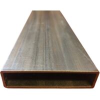 Tube rectangle acier galvanisé 60x15x1,5 mm - Longueur 20 cms