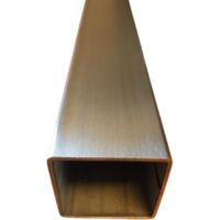 Tube carré inox brossé 80x80x2 mm - Longueur 270 cms