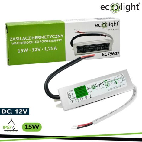 ALIMENTATORE IP67 15W 12V 1,25A 115X30X20MM (1/3)