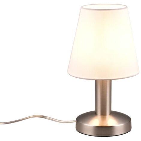 MATS II LAMPADA ACCIAIO PARALUME BIANCO H.24CM 1 LUCE ATTACCO E14