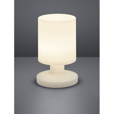 Lampada da tavolo da esterno LED, plastica, bianco, 13x20,5x13 cm, Lora (1/4)
