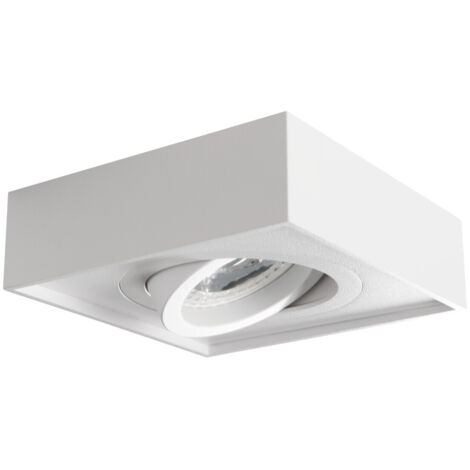 porta faretto incasso debordante mini gord orientabile bianco quadrato GU10