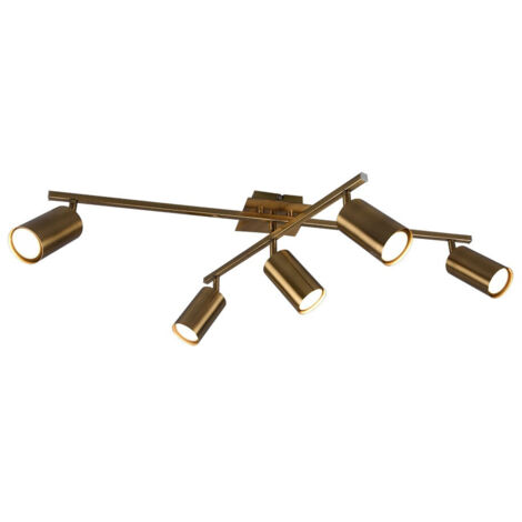 Lampadario moderno MARLEY oro 5 luci GU10 Trio 612400504 (1/4)