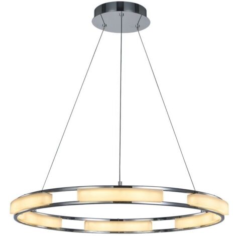 Italux Theodore - Lampada a sospensione moderna a LED cromata, bianco caldo 3000K 2520lm dimmerabile (1/2)