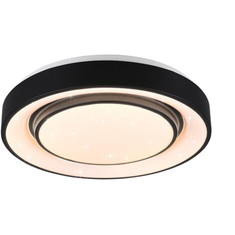 Plafoniera Led Soffitto Interna Dimmer Cielo Stellato Mona Nera GD Trio (1/5)