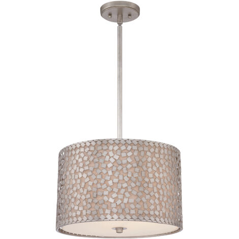Elstead Confetti - Pendente da soffitto rotondo medio 3 luci argento antico, attacco E27 (1/3)