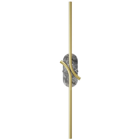 Maytoni RenAIssance Lampada da parete moderna a LED integrata in ottone, grigio 3000K 200lm, paralume bianco