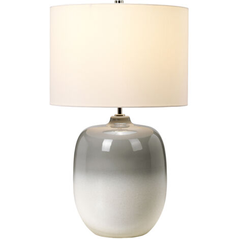 Lampada da tavolo ceramica bianco/grigio Chalk Farm E27 Elstead (1/2)