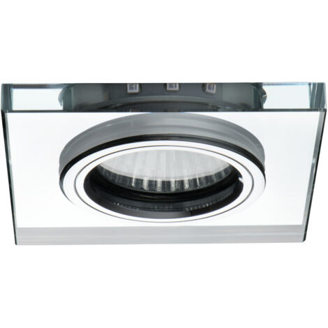 porta faretto incasso vetro decoro led quadrato GU10 fisso blu argento