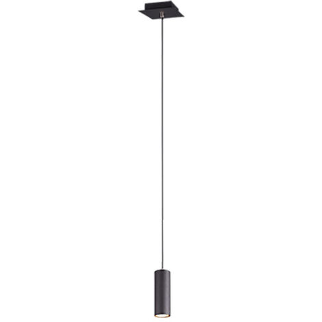 Lampada Sospensione Interno 3W GU10 Cilindro Nero Marley GD Trio