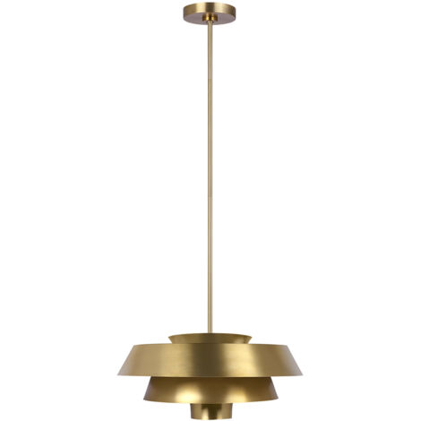 Sospensione Elstead Brisbin 1 Luce, Ottone Brunito, E27 (1/5)