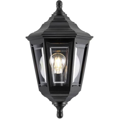 Applique da esterno nero H 44 cm E27 1 lampadina IP44 lampada da giardino balcone cortile (1/5)