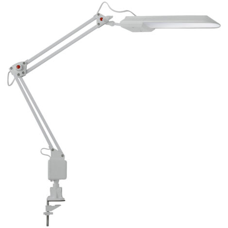 lampada da scrivania tavolo led con braccio e morsetto studio 4,8 watt bianco E (1/4)