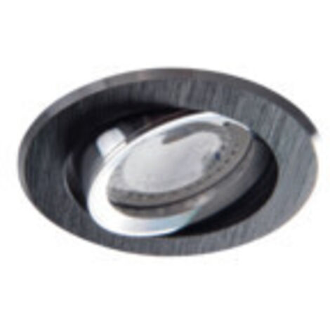 faretto incasso decorativo tondo foro 70 mm orientabile nero GX5,3